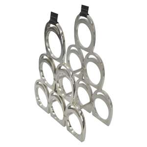 Porte-vin en forme d'étrier de cheval pour 6 bouteilles, finition nickel - Product Image 1