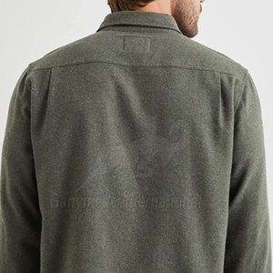 Chemise en flanelle légère pour homme, tricotée, unie, respirante, matière de haute qualité pour superposition et utilisation en extérieur - Product Image 5