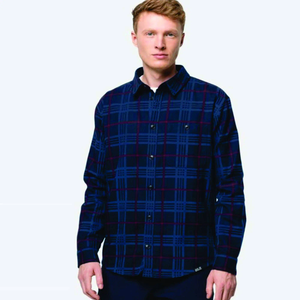 High Quality Men's Short Sleeve Solid Flannel Dress <b>Shirts</b> Formal Stand Collar Oversized Fit 100% Cotton Knitted <b>Quilted</b> Lined - Product Image 3