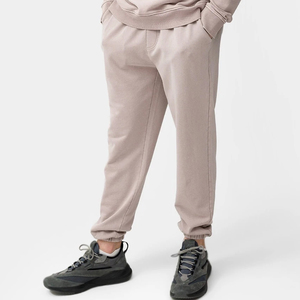 Pantalones Jogger Casuales de Lona para Hombre, de Alta Calidad, Lavado Ácido, Color Sólido, Cintura con Cordón, Transpirables, de Secado Rápido, 100% Algodón, para Exteriores - Product Image 3