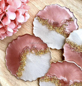 Nouveau style de sous-verres de bonne qualité en bois et résine résine résine époxy meilleur sous-verre pour le bureau et la maison - Product Image 2