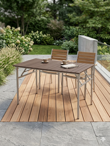 Lumetal S5014 Foldable Dining <b>Table</b> Home Office Wood Metal Vietnam Modern Particle Board Dining Room Furniture - Product Image 3