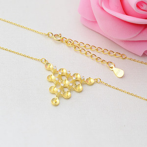 Handmade S925 <b>Silver</b> DIY Pendant Necklace for Women 10 <b>Beads</b> with 5-6 Pearl Set Chain Female Triangle Design - Product Image 4