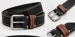 Ceintures tendance pour hommes en cuir véritable avec boucles haut de gamme, personnalisation de marque, fournisseur en gros de marques privées - Product Image 3