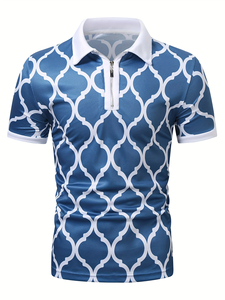 Camiseta de Manga Corta con Cierre para Hombre, Nueva Colección Verano 2026, Informal, Cómoda, Transpirable, de Secado Rápido, con Estampado Sólido, para la Calle - Product Image 5