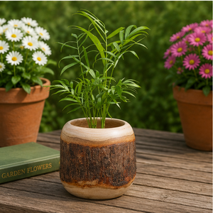 Maceta de Madera Rústica Hecha a Mano, Maceta de Tronco Natural para Plantas de Interior y Exterior, Decoración Ecológica para Jardín de Estilo Rústico - Product Image 4