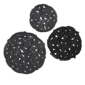 Set di 3 decorazioni murali in metallo con piume testurizzate - Categoria Arte Metallica - Product Image 6