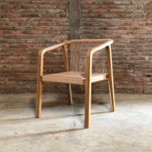 Chaise en rotin naturel moderne, combinaison de meubles de loisirs pour balcon, séjour, hôtel, maison - Product Image 4