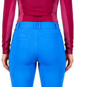 Pantalon d'équitation pour femme bleu roi, taille haute, extensible, avec passants de ceinture, pour la compétition et l'entraînement, vêtements de sport - Product Image 4