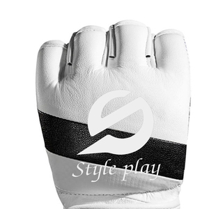 Guantes de Piel de Alta Calidad para Competencia Profesional de MMA, Guantes de Medio Dedo para Entrenamiento de Kickboxing y MMA - Product Image 3