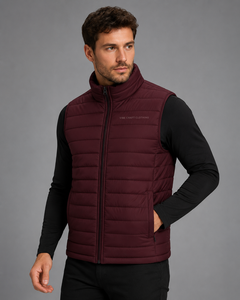 Gilet matelassé réversible en laine noire pour homme Vibe Craft, col montant, imperméable, style décontracté, prix abordable - Product Image 5