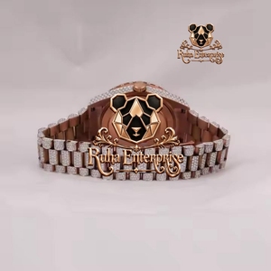 Luxury <b>Men</b>’s Moissanite Diamond Iced Out Quartz Timepiece with Stainless Steel Case and Crystal Bezel <b>for</b> Designer <b>Watch</b> Collect - Product Image 5