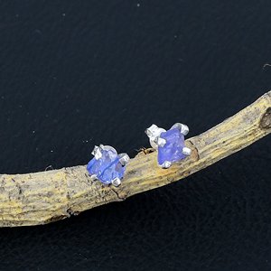 <b>Top</b> Grade Tanzanite Stud Earrings 925 Sterling <b>Silver</b> Natural Gemstone Handmade Jewelry For Women At Wholesale Price - Product Image 5