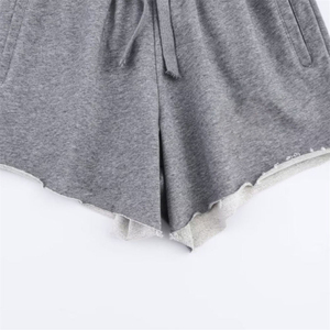 Shorts Bermuda en flanelle imprimée taille haute avec cordon de serrage, style chic et décontracté, nouvelle collection printemps 2025 pour femme - Product Image 4