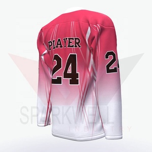 Jersey de Hockey sobre Hielo Sublimado Personalizado, Cuello en V, Manga Larga, Malla Transpirable, Poliéster que Absorbe la Humedad, Corte Regular, Deportivo para Adultos - Product Image 4