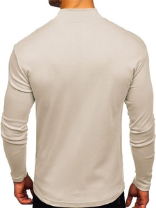 Pull à col roulé en tricot noir uni pour homme, manches longues, vêtements d'hiver - Product Image 5