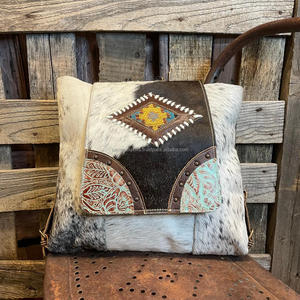 High Quality Hair on Leather Floral Tooled Saddle Blanket Sling <b>Bag</b> Western Style Cowgirl <b>Bag</b> With <b>Long</b> Tassel Supplier - Product Image 2