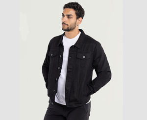 Blouson Bomber en Jean Slim Fit Décontracté Hiver avec Logo Frontal Respirant Personnalisable Tendance Hip Hop Streetwear - Product Image 4