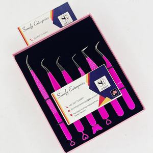 Populaire professionnel personnalisé Logo Durable 10mm longueur pince à épiler 90 degrés Dot Grip pince à épiler en acier inoxydable - Product Image 4