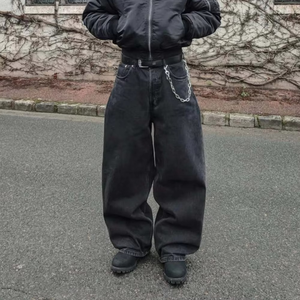 DCY Manufacturers for Customs Clothes <b>Embroidered</b> Pocket <b>Jeans</b>,Custom Streetwear <b>Jeans</b>,Black Denim <b>Jeans</b> Men Baggy - Product Image 1