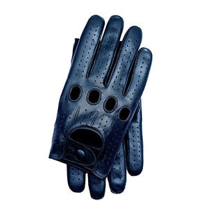 Mitaines d'hiver décontractées en cuir beige, à doigts complets, compatibles écran tactile, avec détection de pointe, paume à grain doux, poignet fendu et doublure cachemire - Product Image 2