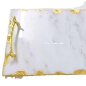 Plateaux en marbre de luxe/plateaux en marbre pour les équipements des chambres d'hôtel/accessoires de salle de bain en marbre Hôtellerie haut de gamme Plateaux de service en marbre - Product Image 1