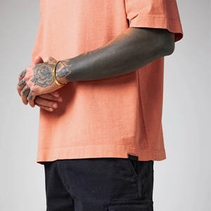 T-shirts pour hommes personnalisés de haute qualité, luxe, 100% coton épais, coupe oversize, col montant, t-shirts amples et lourds - Product Image 5