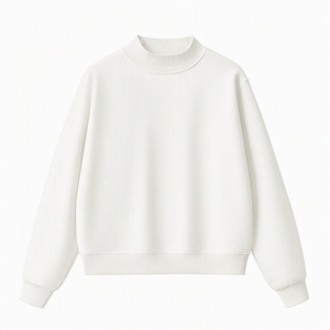 Sweat-shirt col rond 100 % coton uni pour femmes, vente en gros pour marques de boutiques américaines avec options de prix en gros - Product Image 6