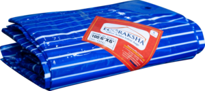 Lona Impermeable TANDHAN Ecoraksha con Rayas, Recubierta de PE, Estabilizada contra Rayos UV, Ligera, para Exteriores, Negra y Roja, Bengala Occidental - Product Image 2