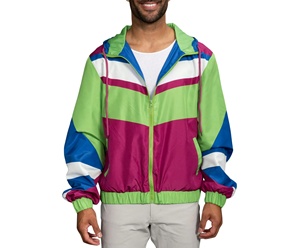 Men <b>Lightweight</b> Windbreaker <b>Jacket</b> Best Quality Color Block Fishing Breathable Windbreaker Zip up Hooded <b>Jacket</b> - Product Image 1