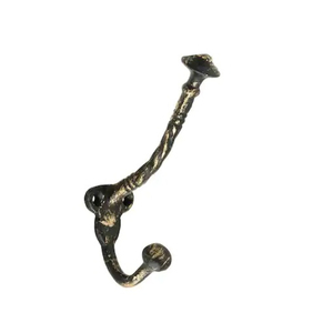 Antique Metal Wall <b>Hook</b> with Tree Pattern Single Coat <b>Hook</b> for Home Bathroom Clothing Storage Drill Installation - Product Image 2