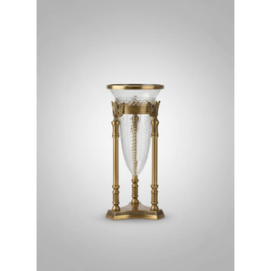 Nuevo Diseño Elegante Florero de Vidrio con Base y Borde con Acabado Dorado, Decoración Floral de Lujo, Centro de Mesa para Bodas, Florero de Cristal - Product Image 5
