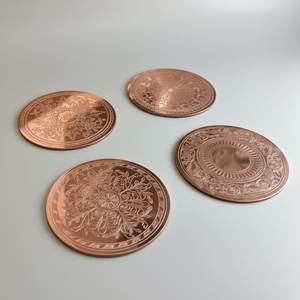 Handmade Brass Mug <b>Coaster</b> Set Manufacturer Decorative <b>Table</b> <b>Coasters</b> for Home Kitchen Office Hotel Restaurant Import Wholesale - Product Image 2