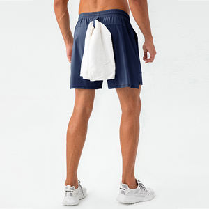 Shorts de sport athlétiques à séchage rapide pour hommes avec logo personnalisé, taille élastique, vêtements de sport pour la course à pied et le basketball - Product Image 2