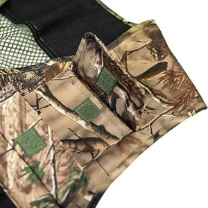 Gilet de chasse camouflage pour homme avec poches, fermeture éclair, respirant, en polyester, style décontracté, pour l'automne - Product Image 6