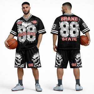 Nouvelle Arrivée Vente en Gros Maillots de Football Américain Personnalisés Brodés Équipes USA Ensembles de Vêtements de Sport Été Anti-Transpiration Respirant - Product Image 1