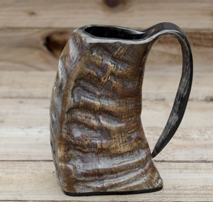 Meilleure qualité tasses de fête conception de corne à boire Viking naturelle tasse à corne de bière polie à la main artisanat de qualité - Product Image 2