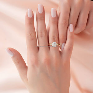 Igi/gia แล็บตัดเพชรวินเทจ14K สีเหลืองแหวนแต่งงาน/งานหมั้นใส่ได้ทั้งชายและหญิงสีขาวทองคุณภาพดีสำหรับงานปาร์ตี้ครบรอบ-คุ้มค่า - Product Image 1