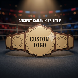 เข็มขัดแชมป์แบบกำหนดเอง สีทอง สำหรับกีฬามวยปล้ำเฮฟวี่เวท MMA มวย พร้อมแผ่นโลหะสลักชื่อ หนังแท้ - Product Image 6