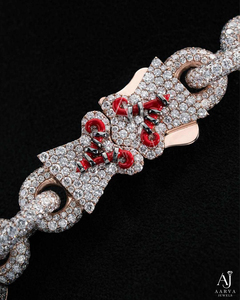 สร้อยคอเงินชุบทองคำสีกุหลาบแบบ Cuban Link ประดับเพชรโมอิสซาไนต์เคลือบเงา ดีไซน์หรูหราสำหรับผู้ชาย ของขวัญแต่งงาน - Product Image 4