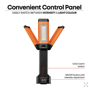 โคมไฟตั้งโต๊ะไร้สาย น้ำหนักเบา 2000 ลูเมนส์ ให้แสงสว่างสูง ปรับอุณหภูมิสีได้สองระดับ (4000K/6500K) แบตเตอรี่ลิเธียมไอออน สำหรับอุตสาหกรรมการบินและอวกาศ - Product Image 4