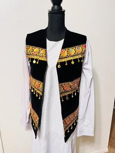 Robe afghane moderne grise pour homme, en coton brodé, Perahan Tunban, tenue islamique pashtun, robe afghane traditionnelle pour homme, vente en gros - Product Image 2