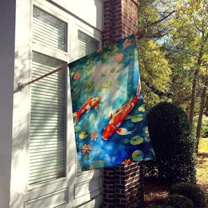บ้านปลาโคอิหลากสีแขนระเบียงขนาดใหญ่ตกแต่งลานแบนเนอร์งานศิลปะโพลีเอสเตอร์แขวนผนังสำหรับป้ายสวนและสนามหญ้า - Product Image 2