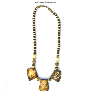 Collar de Corazón con Cuentas de Hueso y Cuentas de Colores, Estilo Étnico Unisex, Joyería de Moda para Fiestas a Precio de Mayoreo - Product Image 1