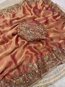 Indian Ethnic Fancy Designer Partywear Saree with Sequins Work for All Special Occasion and Function for Women Trendy Outfit - Product Image 1
