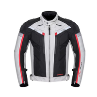 Blouson de moto Ghost Racing unisexe noir et rouge à manches longues, respirant, imprimé, grande taille, polyester/nylon, séchage rapide