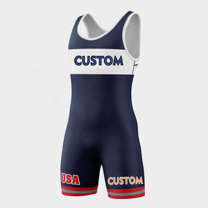 High Quality Wrestling Singlets Custom Logo Compression Wrestling Uniforms for Training Competition Matches - Product Image 1
