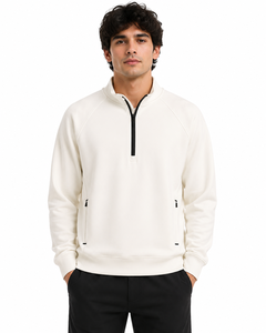 Sudadera Premium para Hombre con Cierre de Cremallera, Manga Larga, Estilo Casual Deportivo, para Otoño, Trabajo, Mezcla de Algodón Suave y Felpa - Product Image 1