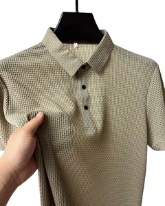 เสื้อเชิ้ตผู้ชายไซส์ใหญ่ทรงปกติ ผ้าโพลีเอสเตอร์ ด้านหน้าถักลาย พิมพ์ลาย ระบายอากาศได้ดี กันยับ แขนสั้น คอปก เหมาะสำหรับเล่นกอล์ฟ - Product Image 6