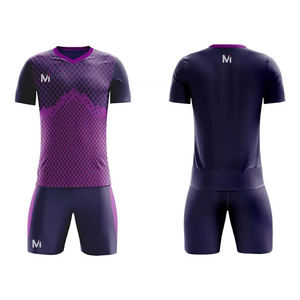 Tenue d'équipe de football professionnelle personnalisée, uniforme de football imprimé par transfert thermique, 100% polyester respirant, séchage rapide, sport - Product Image 4